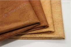 天然软木皮革 软木PU革 各种箱包工艺软木布PU革厂家