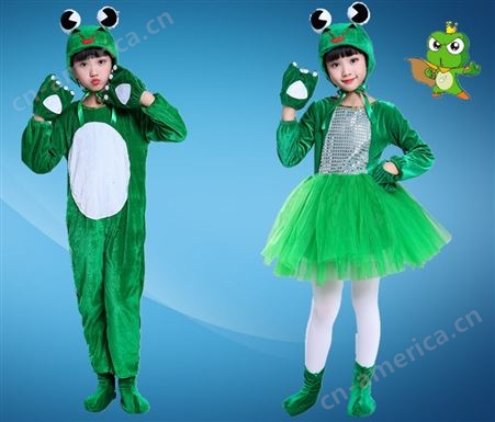 表演舞蹈服定制店六一儿童节演出服青蛙表演服装套装定做厂家