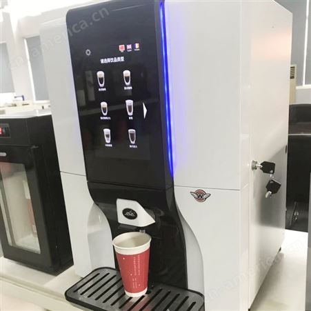 小型台式扫码现磨咖啡奶茶饮料一体咖啡机办公场所适用
