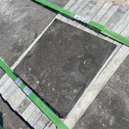 户外园林广场 地铺亚光面青石板 规格可定制 银甲石材