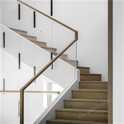 室内楼梯玻璃扶手 楼 梯护栏 弘耀玻璃 优质供应