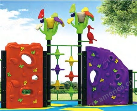 幼儿园儿童户外攀岩架 室内外塑料攀岩墙 小区多功能组合攀爬墙