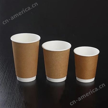 一次性纸杯 定制logo 250ml竹纤维 企业广告宣传杯 100只装