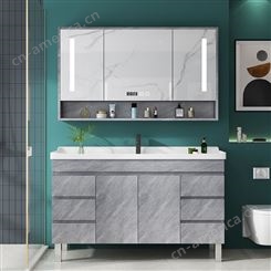 浴室柜现代轻奢简约北欧式实木美式卫生间洗手洗脸盆柜组合洗漱台