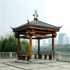 北京户外花架防腐木 木屋 凉亭 木栅栏 制作安装 博雅园林景观35