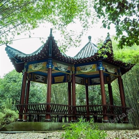 北京户外花架防腐木 木屋 凉亭 木栅栏 制作安装 博雅园林景观49