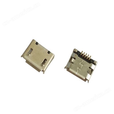  无边平口micro 5p SMT有柱 前插后贴 USB接口