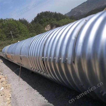 钢波纹管 大口径隧道桥梁路基排水钢制镀锌1米2米整装波纹管涵