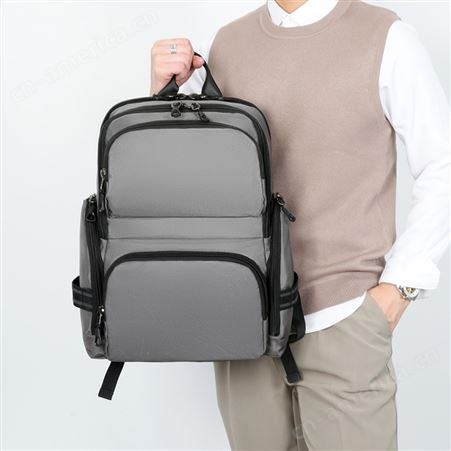 男士商务笔记本包电脑包高学生时尚休闲双肩背包可印logo通勤背包