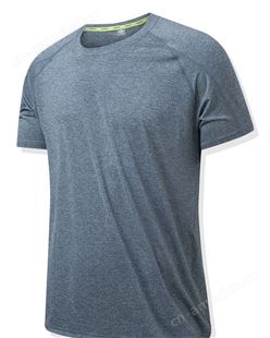 阳离子针孔拼接短袖T恤男士夏季薄款运动衣服休闲速干服装订做