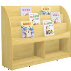 梦航玩具教师区角儿童书本枫木纹欧式阶梯书架6格分区柜