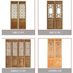 九江实木复古门窗定做 花格门头门窗 仿古门头门窗设计定制